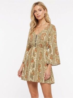 MinkPink paisley boho dress size small